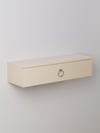 Vizon Rengi Duvara Monte Dresuar | Halka Kulplu Tek Kapaklı %100 MDF Konsol | Şık ve Modern Dekoratif Raf (80 cm) (VST06)