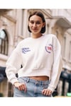 3 İPLİK ŞARDONLU CROP  SWEATSHIRT
