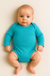 3'lü Uzun Kol Pamuklu Bebek Body Zıbın