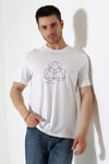 Bisiklet Yaka Kısa Kol, Baskılı T-shirt