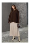 BİSİKLET YAKA OVERSIZE TRİKO KAZAK