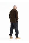 Erkek Baggy Bol Kesim Kadife Pantolon, Rahat Kesim Beli Bağlamalı Yan Cepli  Pantolon