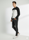 Erkek Bisiklet Yaka Çift İplikli Baskılı İçi Pamuklu Sweatshirt