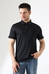 Erkek Çıt Çıt Detaylı Pamuklu Polo Yaka T-shirt