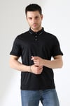Erkek Çıt Çıt Detaylı Pamuklu Polo Yaka T-shirt