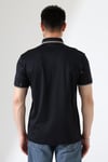 Erkek Yakası Çıt Çıt ve Fermuar Detaylı, Desenli Polo Yaka T-shirt