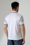Fermuar Detaylı Desenli Pamuklu Polo Yaka T-shirt