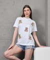 Genç Kadın Ayıcık Süzene Nakışlı T-shirt