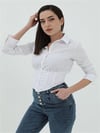 Kadın Beli Lastikli Korse Crop Gömlek