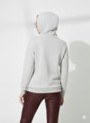 Kadın Kapüşonlu Cepli Üç İplik Yumuşak Dokulu İpi Fiyonk Detaylı İşlemeli Uzun Kollu Sweatshirt
