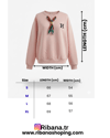 Kadın Kapüşonlu Cepli Üç İplik Yumuşak Dokulu İpi Fiyonk Detaylı İşlemeli Uzun Kollu Sweatshirt