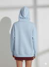Kadın Üç İplik Baskılı Kapüşonlu İçi Pamuklu Yumuşak Dokulu Regular Kesim Sweatshirt