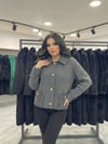 Kadın Yaka Detaylı Astarlı Slim Fit Kısa Mont