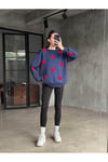 KALP NAKIŞLI 3 İPLİK ŞARDONLU SWEATSHIRT