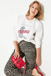LEOPAR DESENLI  3 İPLİK ŞARDONLU SWEATSHIRT
