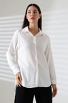 Regular Fit Uzun Kollu Durres Dokulu Kadın Gömlek
