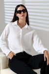 Regular Fit Uzun Kollu Durres Dokulu Kadın Gömlek
