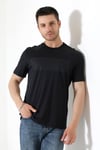 Sıfır Yaka Baskılı Erkek T-shirt