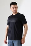 Sıfır Yaka Baskılı Erkek T-shirt