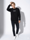 Unısex Bisiklet Yaka Baskılı Regular Fit Yumuşak Dokulu Uzun Kollu Sweatshirt