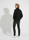 Unisex Regular Çift İplik Yumuşak Dokulu Düğmeli Sweatshirt