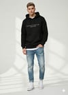 Unısex Regular Fit Kapüşonlu Baskılı Cepli Uzun Kollu Pamuklu Yumuşak Dokulu Sweatshirt