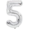 16 inç Folyo Balon16 inç Gümüş 5 Rakam Folyo Balon 