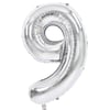 16 inç Folyo Balon16 inç Gümüş 9 Rakam Folyo Balon 