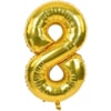 34 inç Folyo Balon34 inç Gold 8 Rakam Folyo Balon 