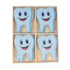 Diş BuğdayıDiş Ahşap Sticker  Mavi 16 lı pk