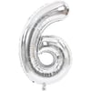 Folyo Balonlar6 Gümüş 75cm folyo Balon (Uçmaz)