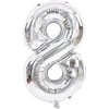 Folyo Balonlar8 Gümüş 75cm folyo Balon (Uçmaz)