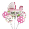 Folyo BalonlarBaby Girl Puset 5'li Set