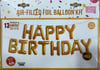 Folyo BalonlarHappy Birthday Gold Harf Set 16inç