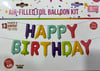 Folyo BalonlarHappy Birthday Renkli Harf Set 16inç