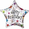 Karakterli BalonlarHappy Birthday Yıldız Folyo Balon