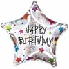 Karakterli BalonlarHappy Birthday Yıldız Folyo Balon
