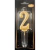 Mum Ve Meşale2 Rakamı Gold Mum 10'lu