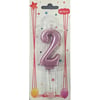 Mum Ve Meşale2 Rakamı Rose Mum 10'lu