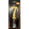Mum Ve Meşale7 Rakamı Gold Mum 10'lu