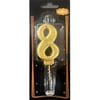 Mum Ve Meşale8 Rakamı Gold Mum 10'lu