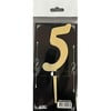 Mum Ve MeşalePleksi Gold Rakam 5