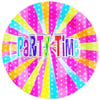 Temalı ÜrünlerParty Time Pembe Tabak 18cm 8'li