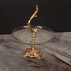 SunumlukArya Ayaklı Sunum Tabağı 19 cm - Gold