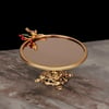 Bird SerisiBird Yuvarlak Aynalı Ayaklı Tepsi Küçük Boy - Gold