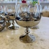 Kahve Yanı BardaklarıBohemia Kristal 6 Lı Tombul Bardak Dekorlu Gümüş