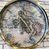 Dekoratif SaatEarth Çarklı Saat Gold
