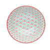 SunumlukMikasa Glazed Kase Geometrik Açık Yeşil Desen KCBOWL31