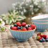SunumlukMikasa Glazed Kase Mavi Mozaik Desen KCBOWL32