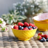 SunumlukMikasa Glazed Kase Sarı Çiçek Desen KCBOWL30